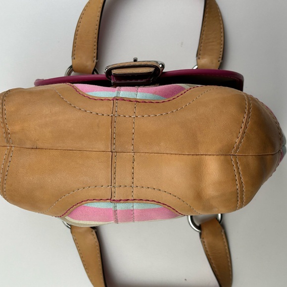 Coach Hamptons Striped Small Purse Tote - Picture 5 of 8